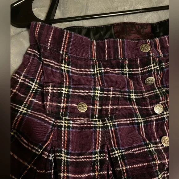 Vintage Tripp NYC Purple plaid mini skirt - Picture 5 of 7